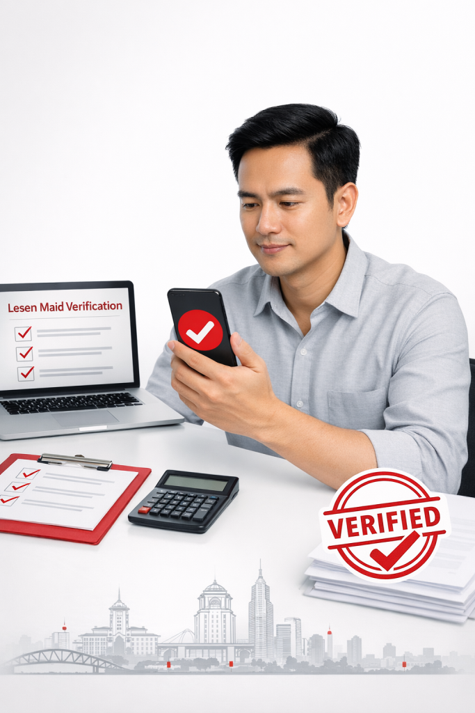 lesen maid agency johor bahru license verification checklist 2026